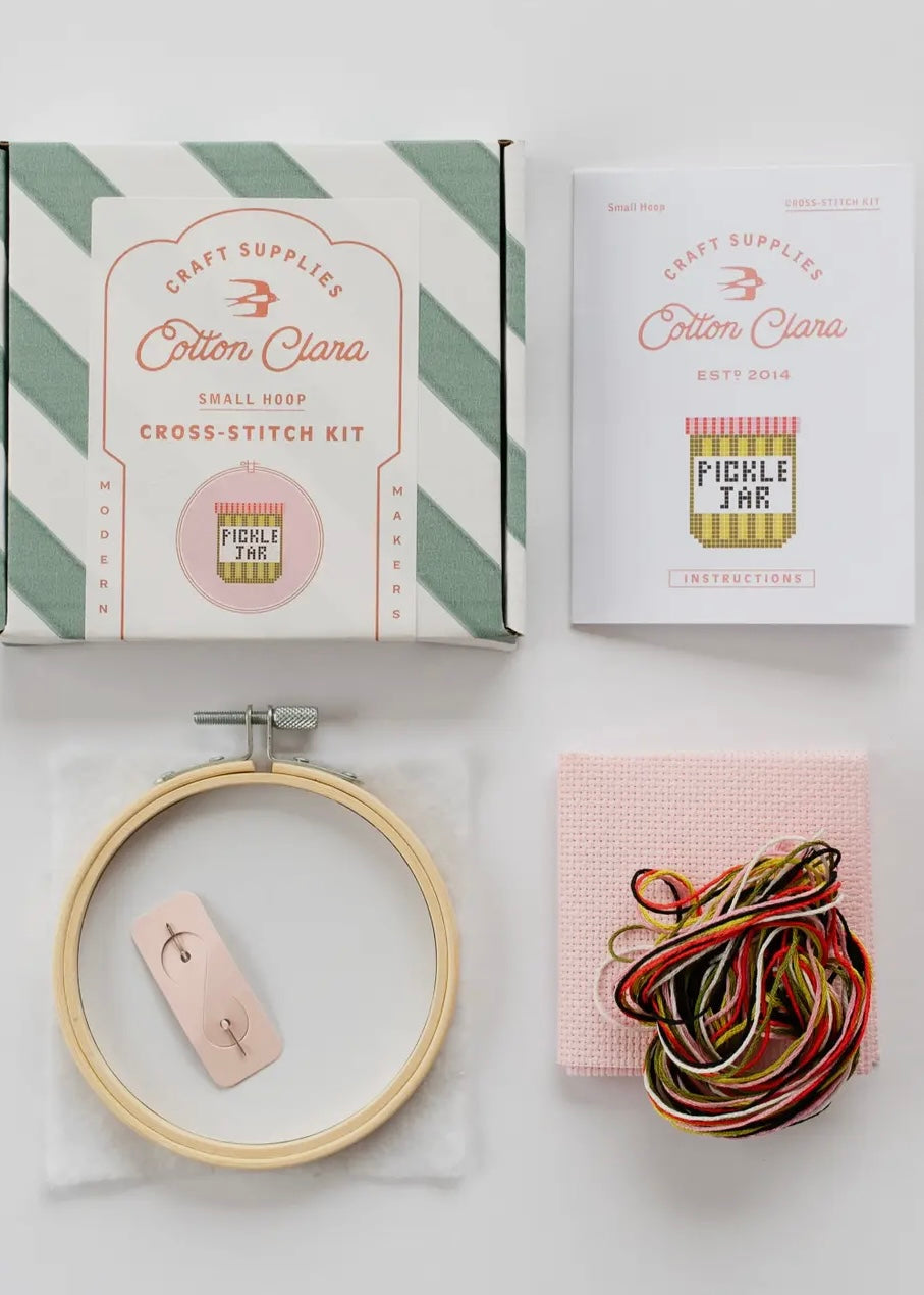 Pickle Jar Cross Stitch Kit