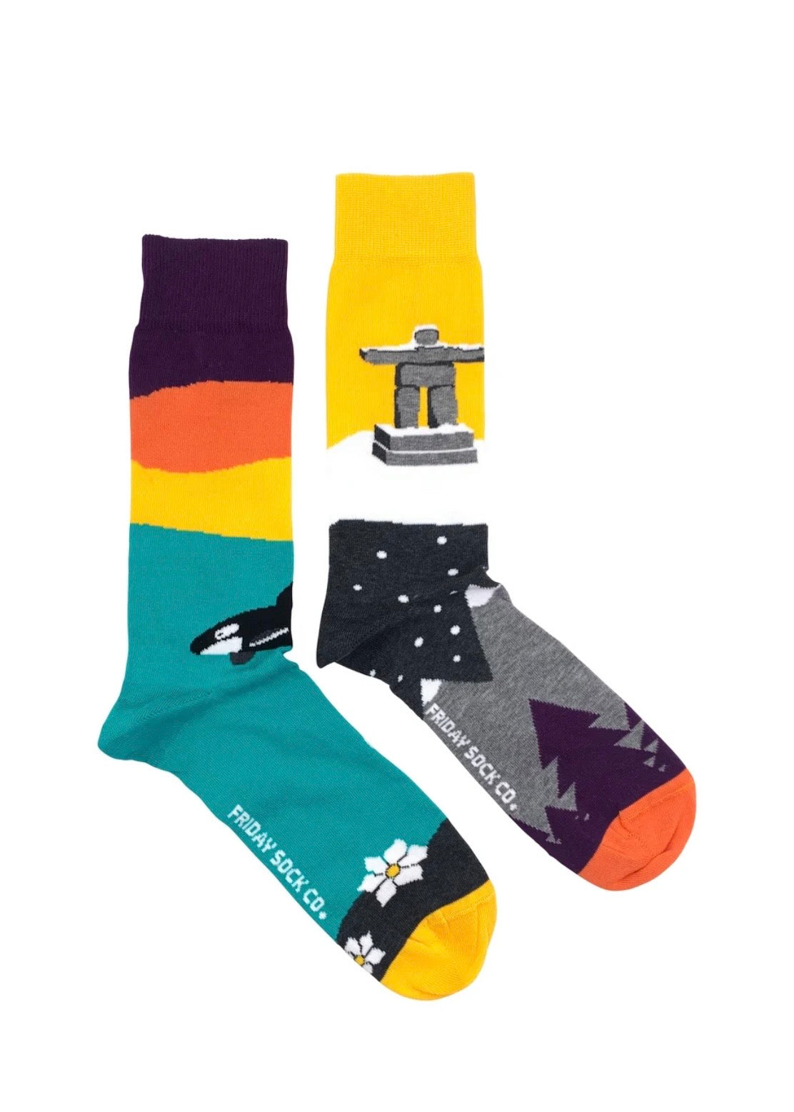 West Coast Canadian Landscape Socks