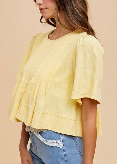 Sunshine Flutter Sleeve Top