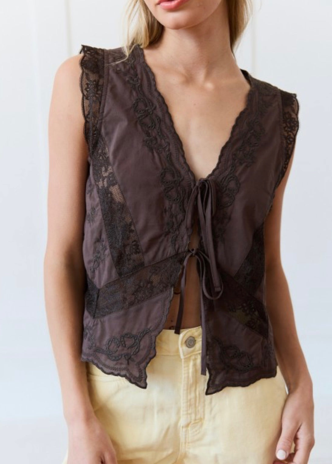 Julianne Lace Tie Top