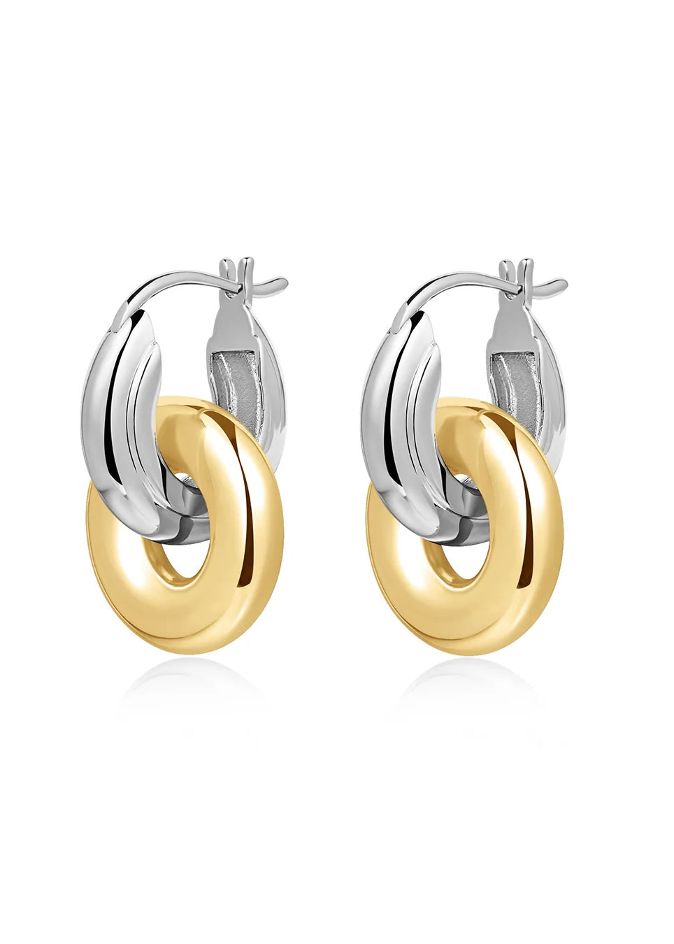 Two-Tone Interlock Hoops