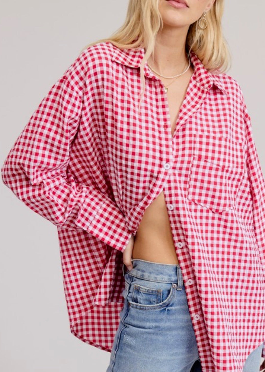 Aviana Gingham Blouse