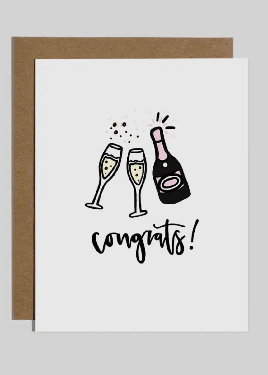 Congrats! Champagne Card