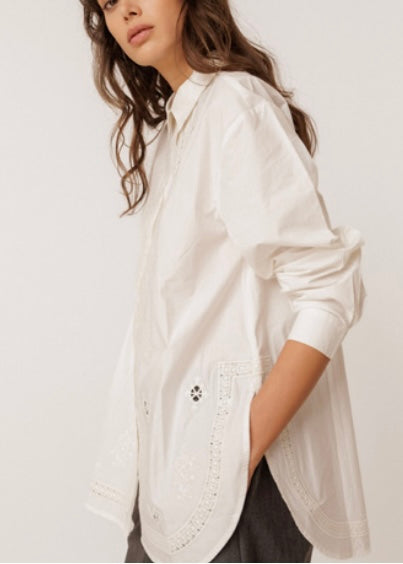 Embroidered Button-Up