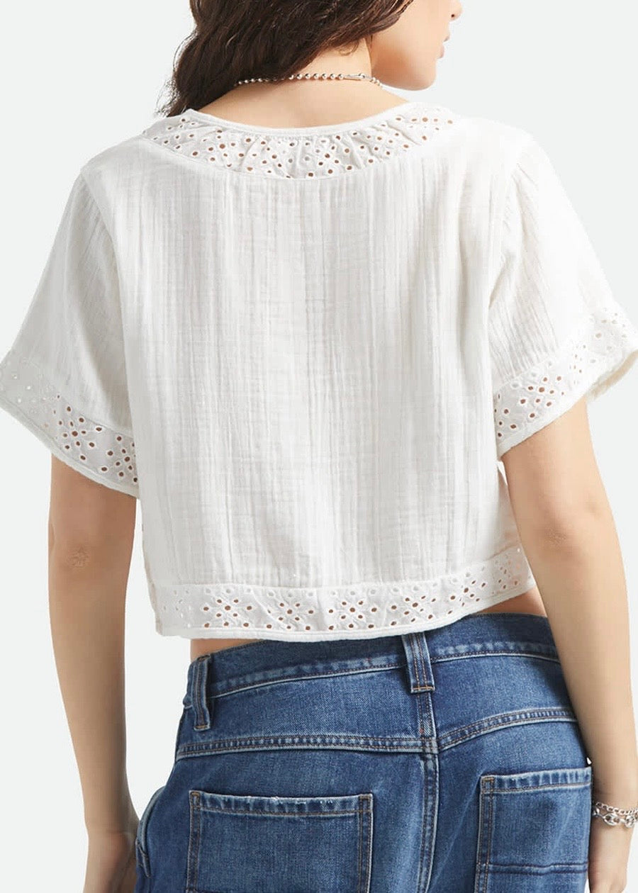 Seaside Eyelet Top