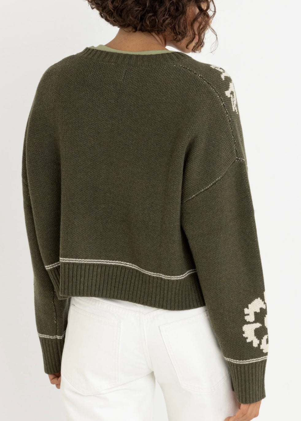 Antique Floral Crop Cardigan