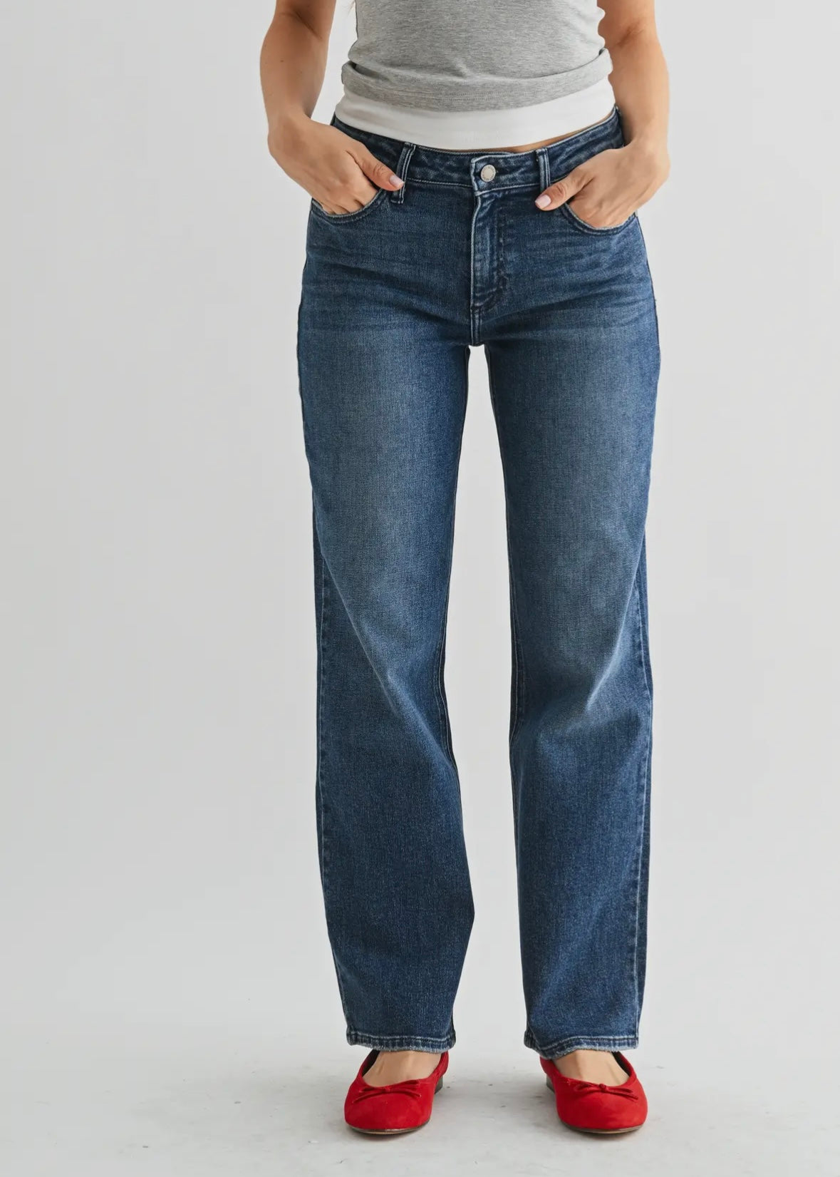 Stretchy Straight Jeans