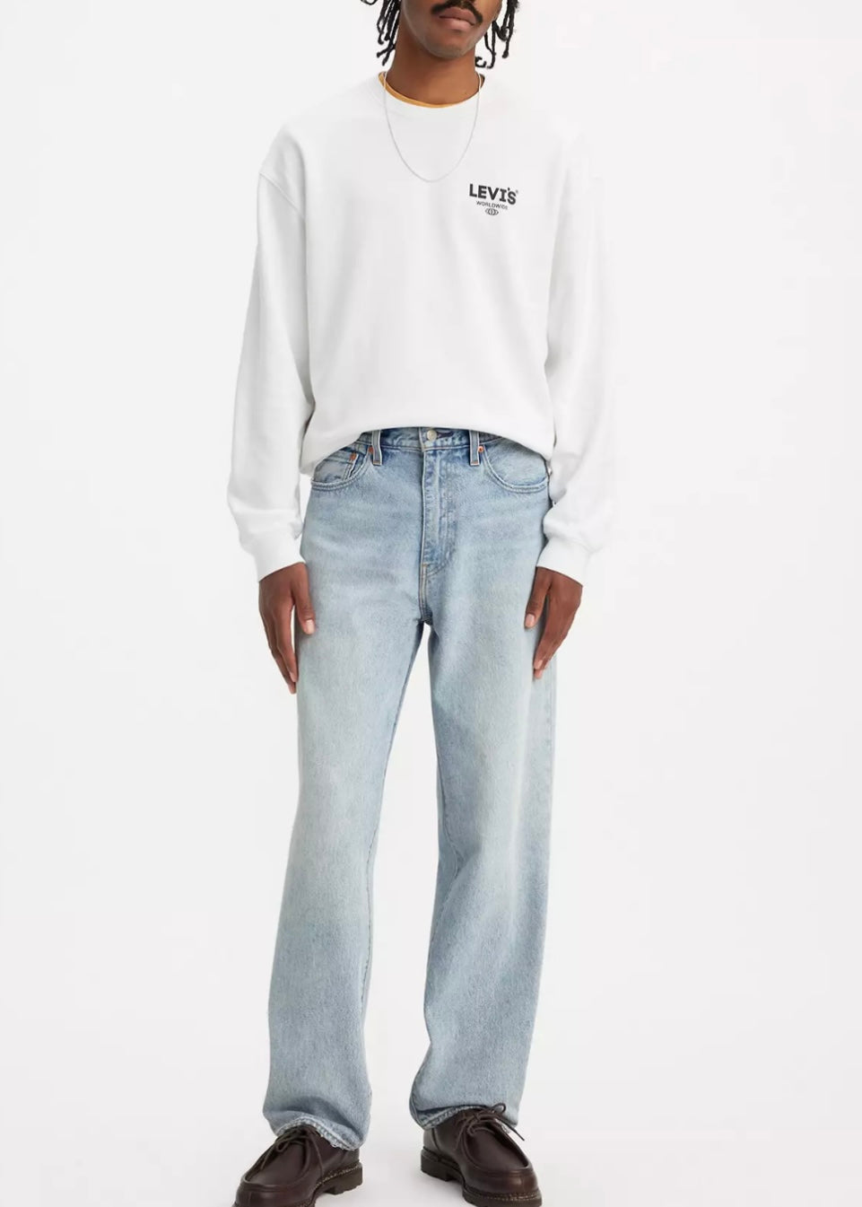 568 Loose Straight Baby Blue Essentials