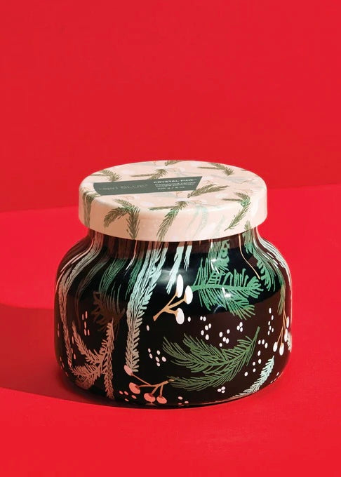 Crystal Pine Holiday Pattern Play Petite Candle