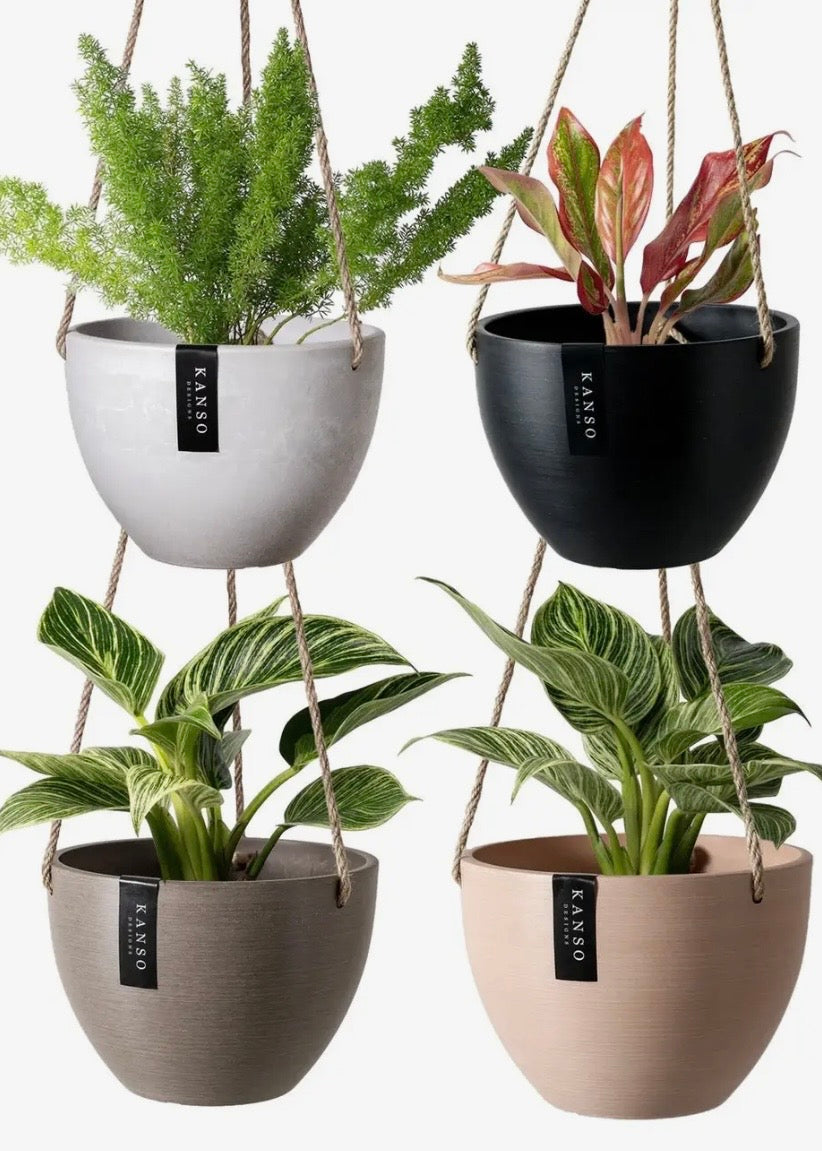 Signature Stone Hanging Planter Pot
