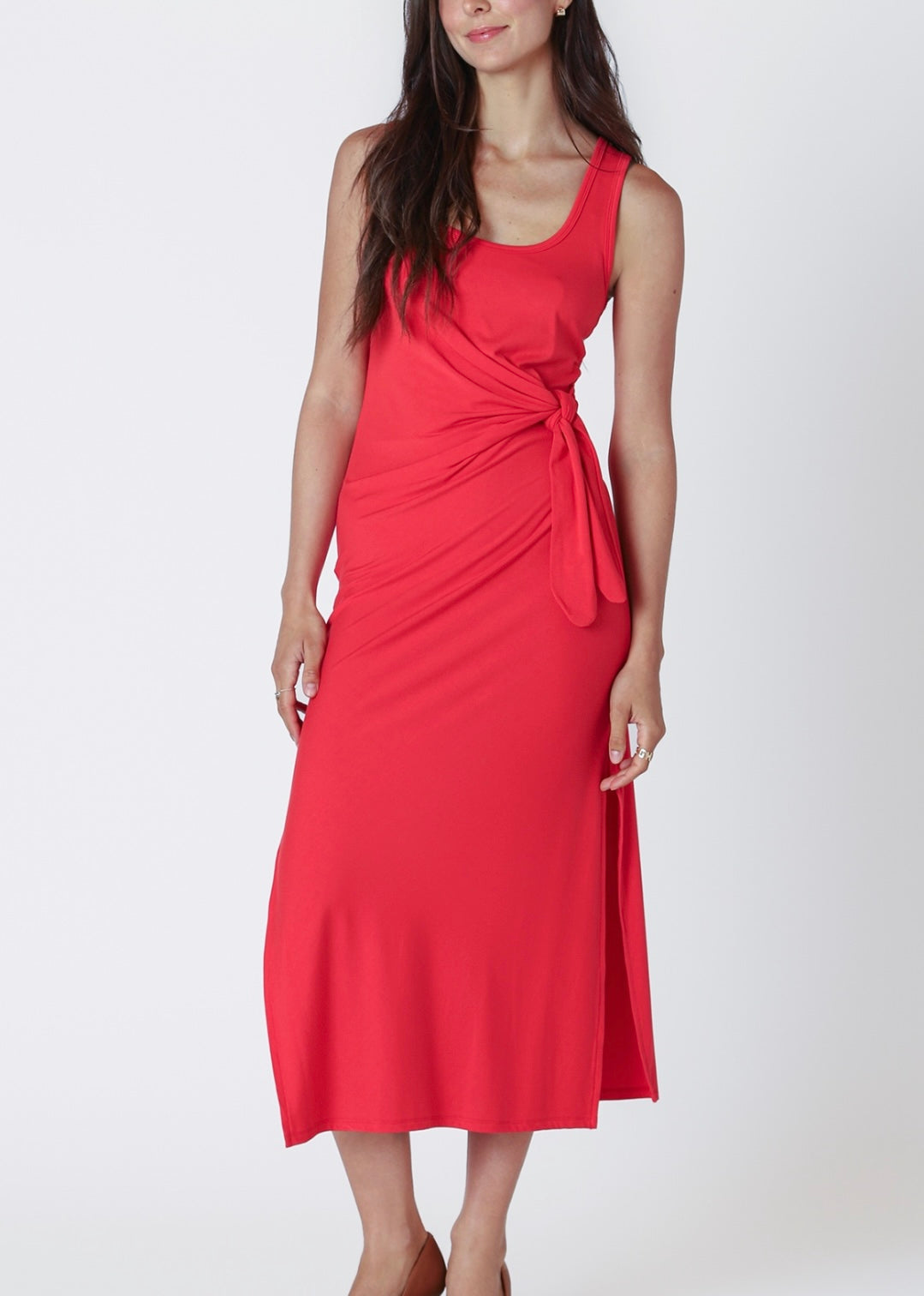 Knot Detail Midi Dress