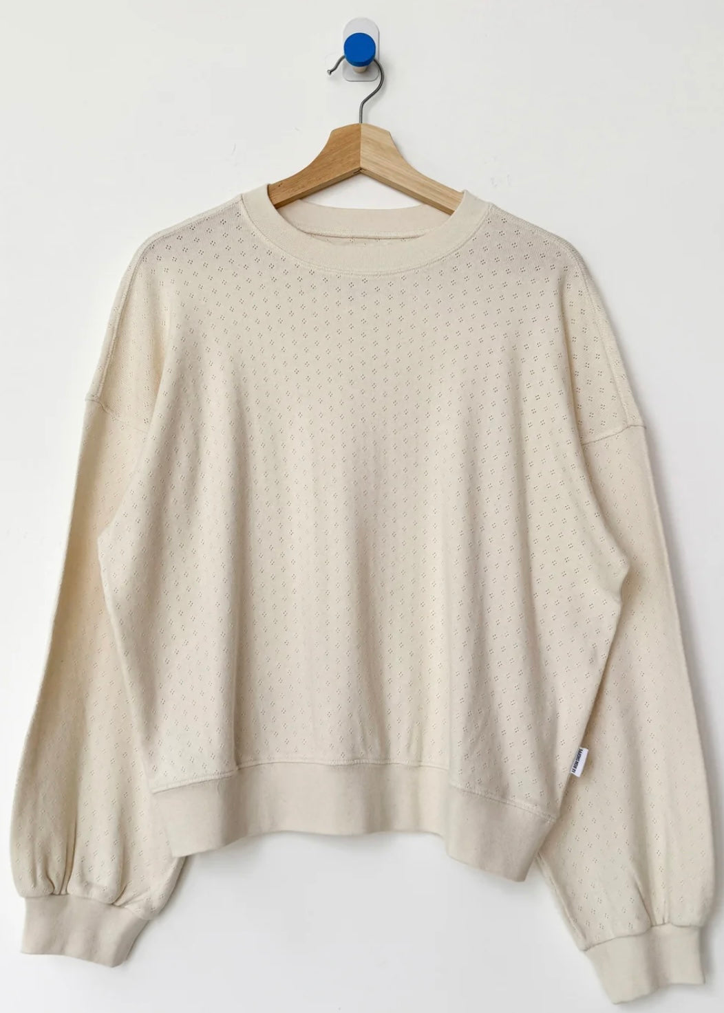 Pointelle Crew Sweatshirt