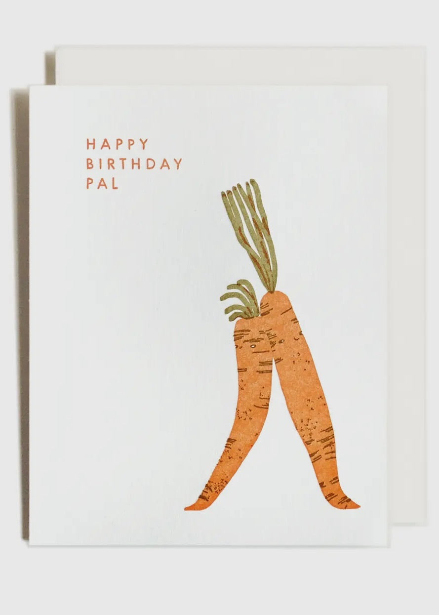 Birthday Pal Carrots Greeting Card