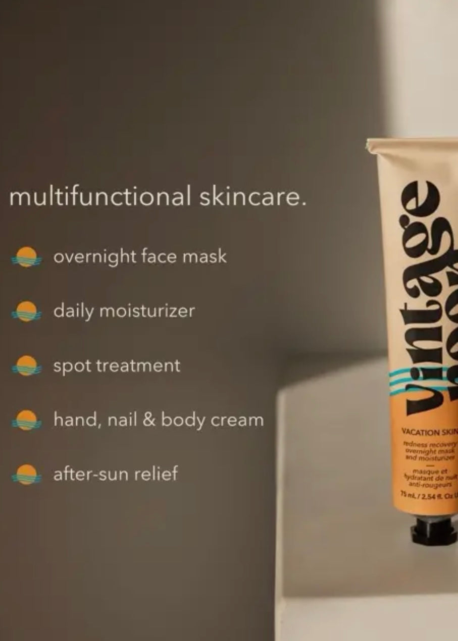 Vacation Skin Redness Recovery Overnight Mask and Moisturizer