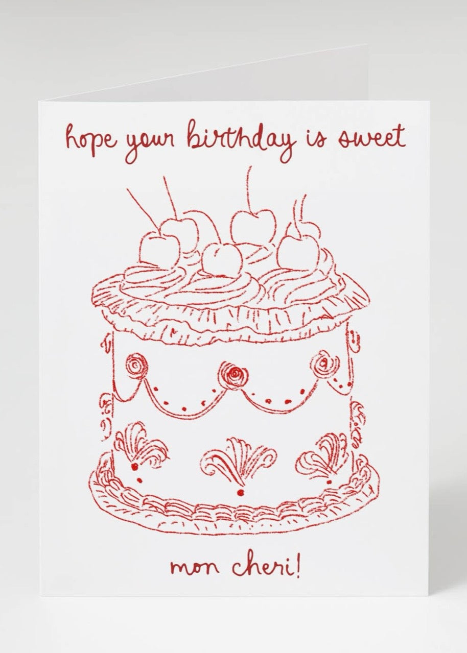 Mon Cheri Birthday Card