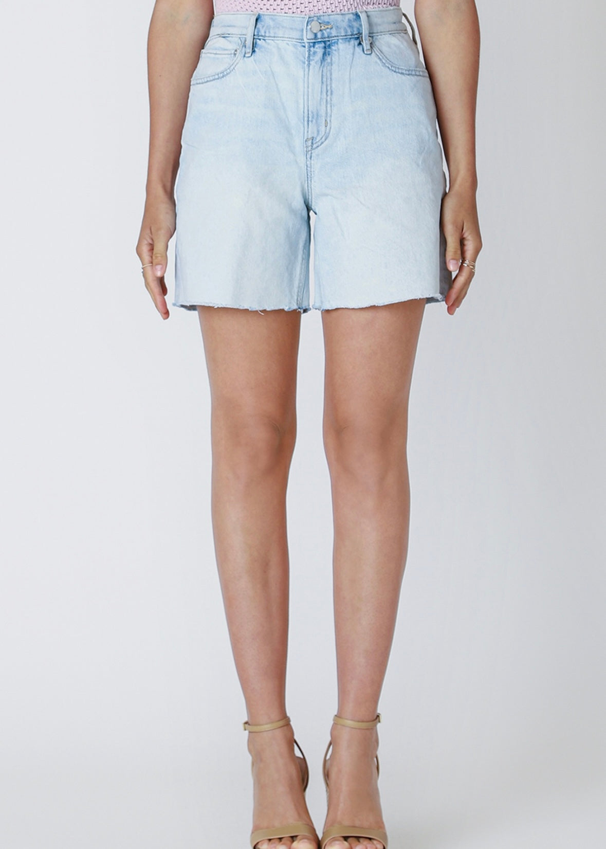 Fray Hem Denim Shorts