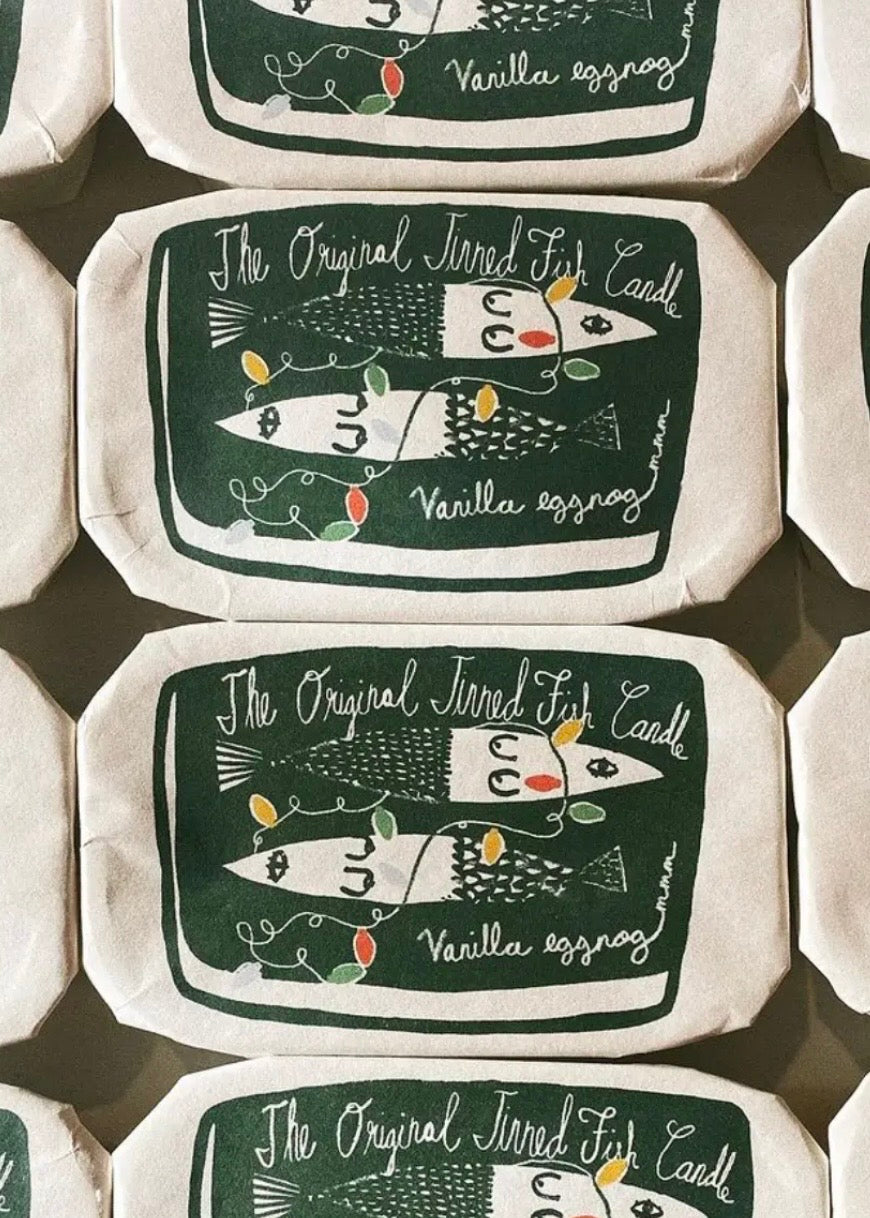 Tinned Fish Candle Vanilla Eggnog Candle