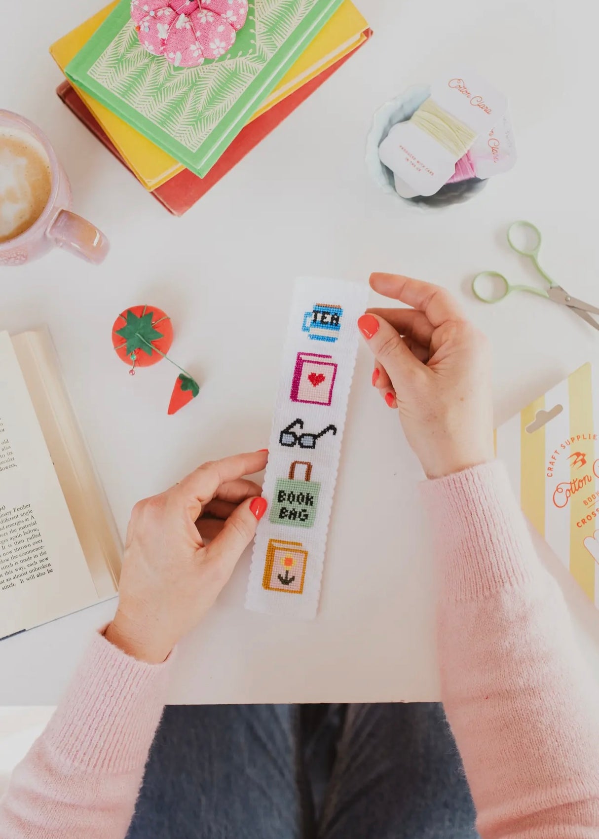 Bookish Counted Cross Stitch Bookmark Kit