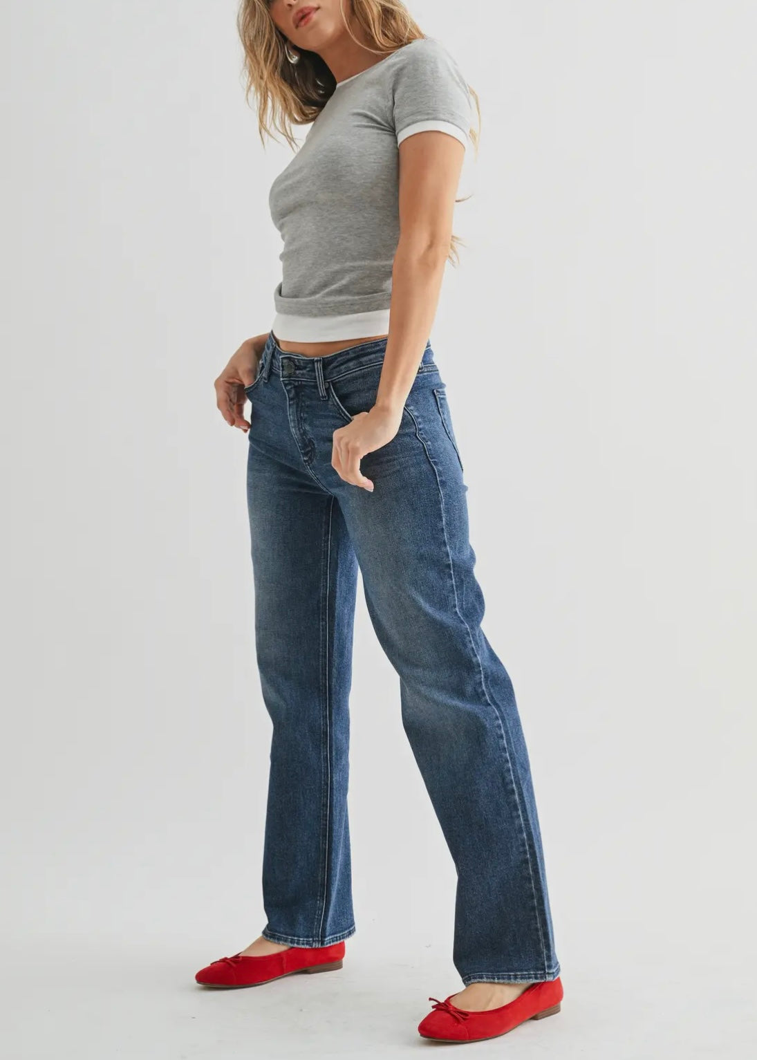 Stretchy Straight Jeans