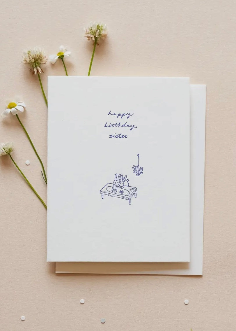 Birthday Sisters Greeting Card