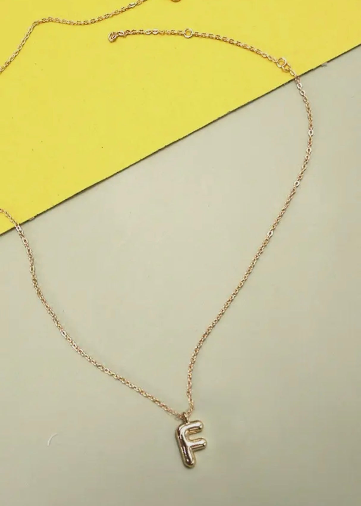 Personalized Bubble Balloon Initial Necklace