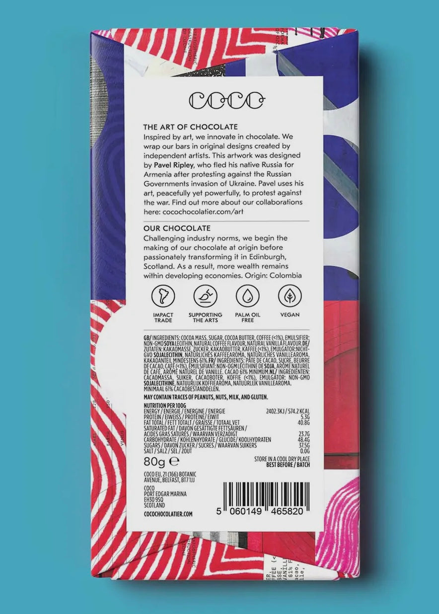 Cold Brew Coffee Dark Chocolate Bar