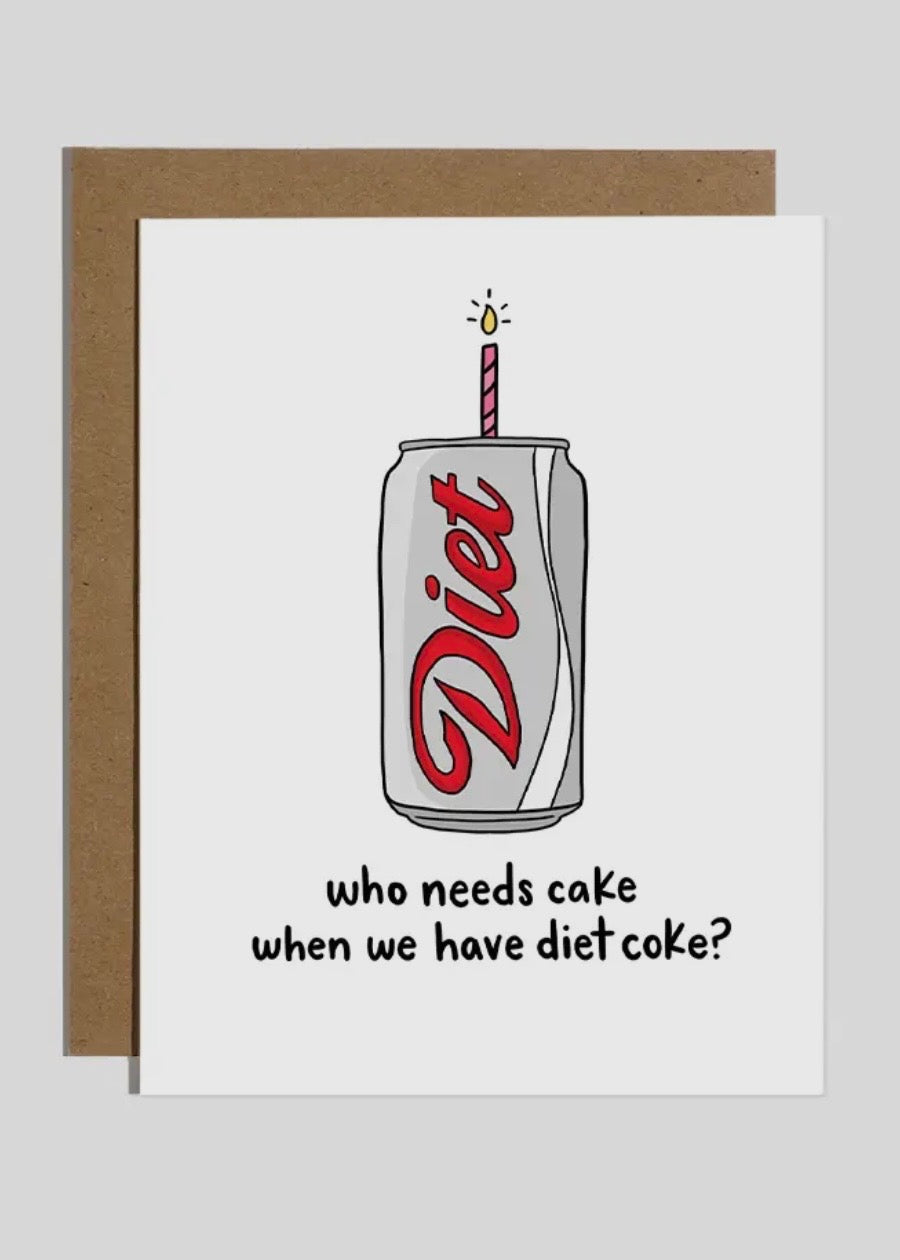 Cake Diet Soda Birthday Card