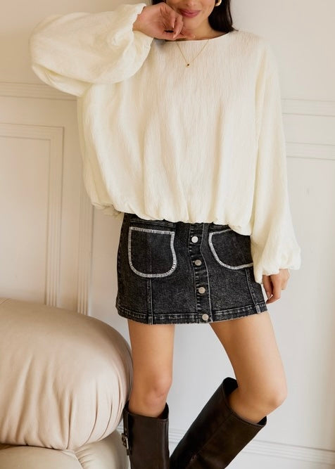 Bubble Hem Blouse