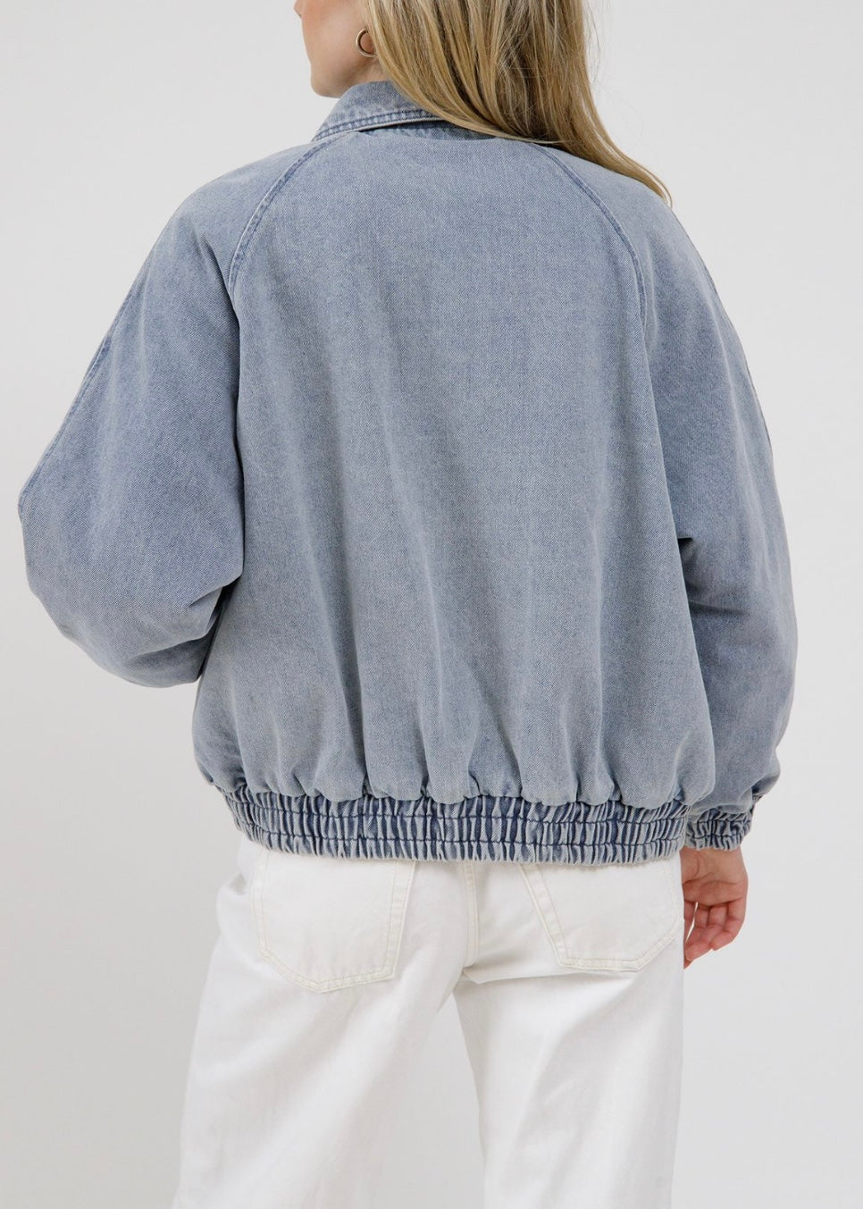 Christine Denim Bomber