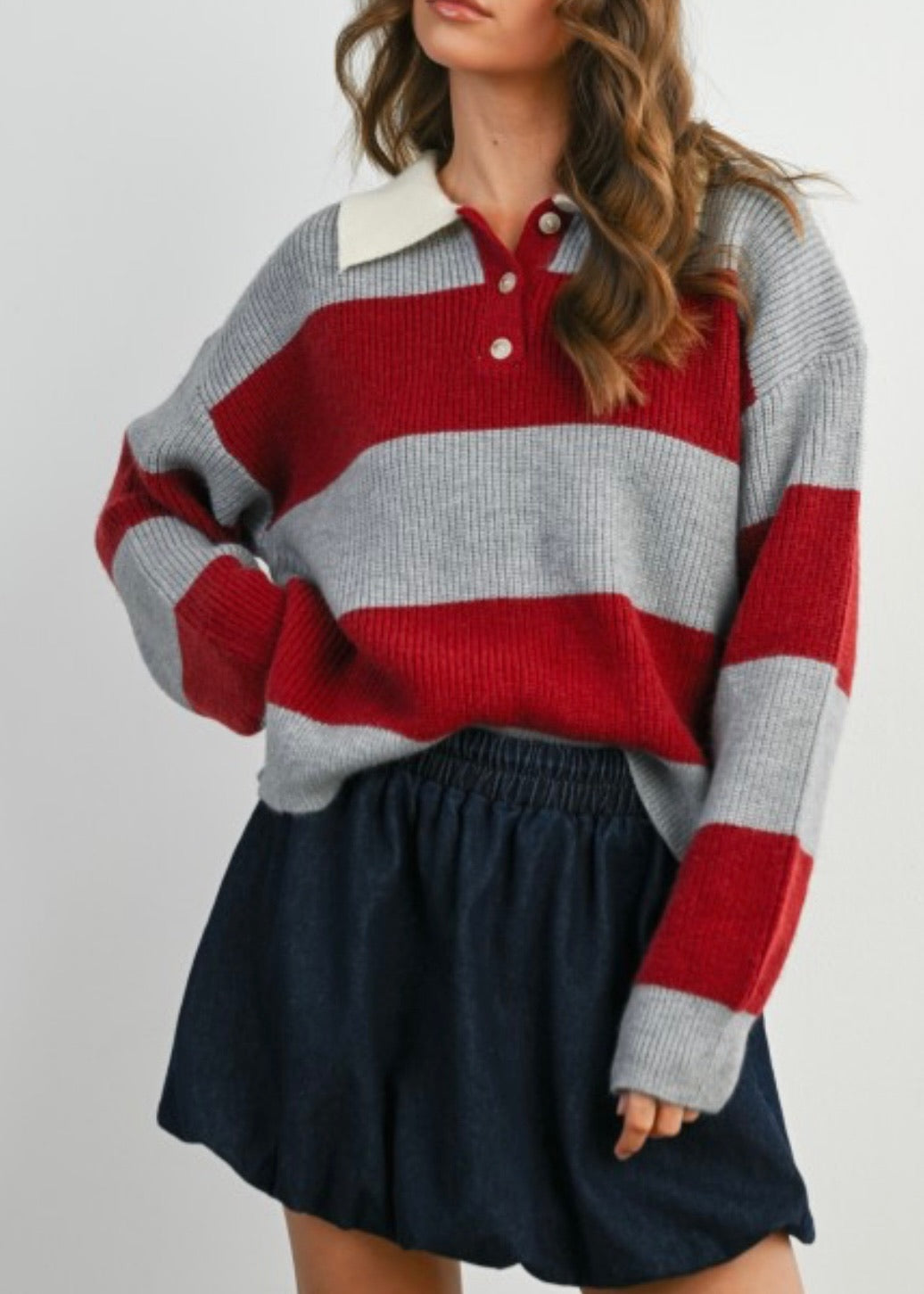 Merlot Stripe Polo