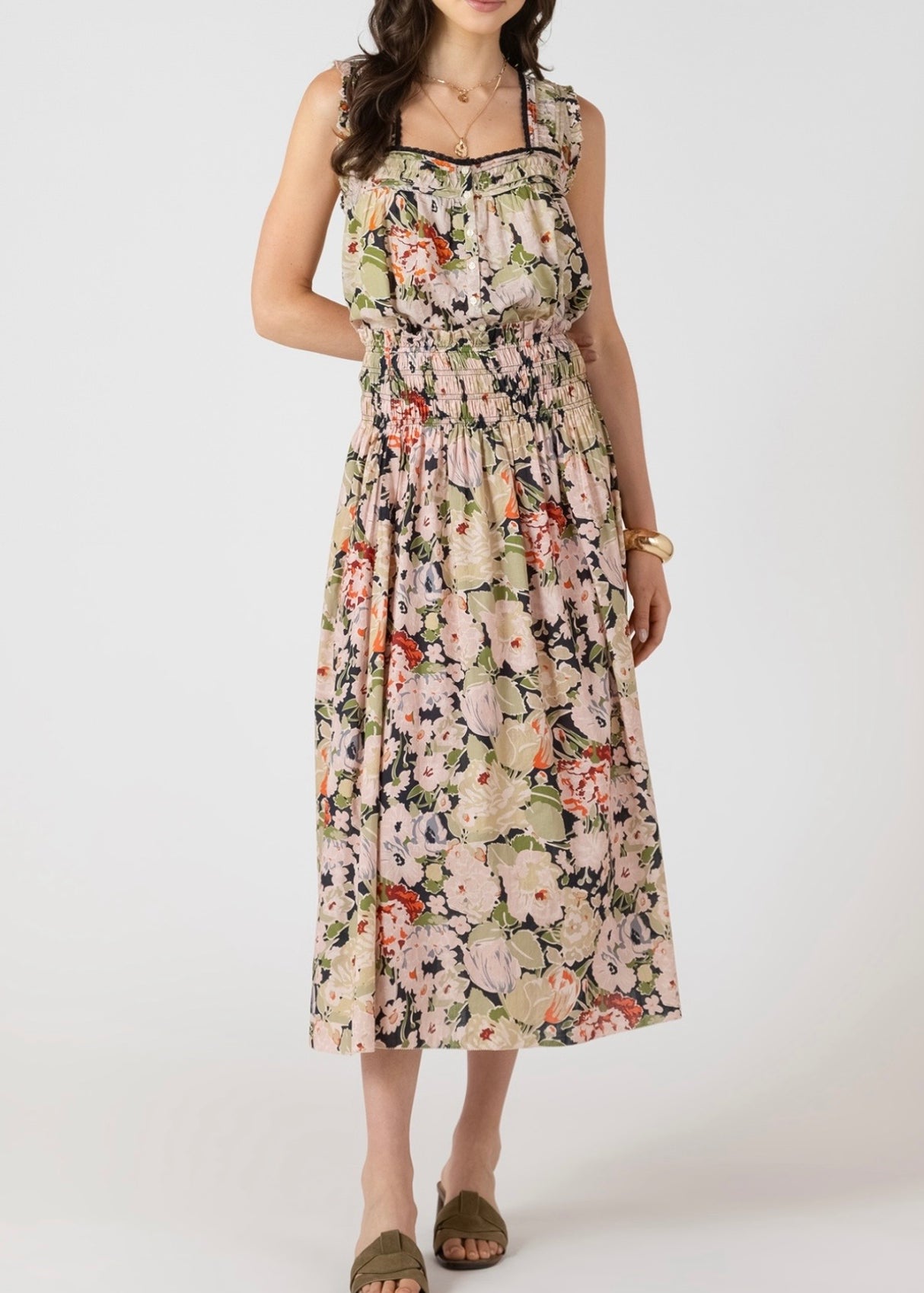 Vintage Rose Midi Skirt