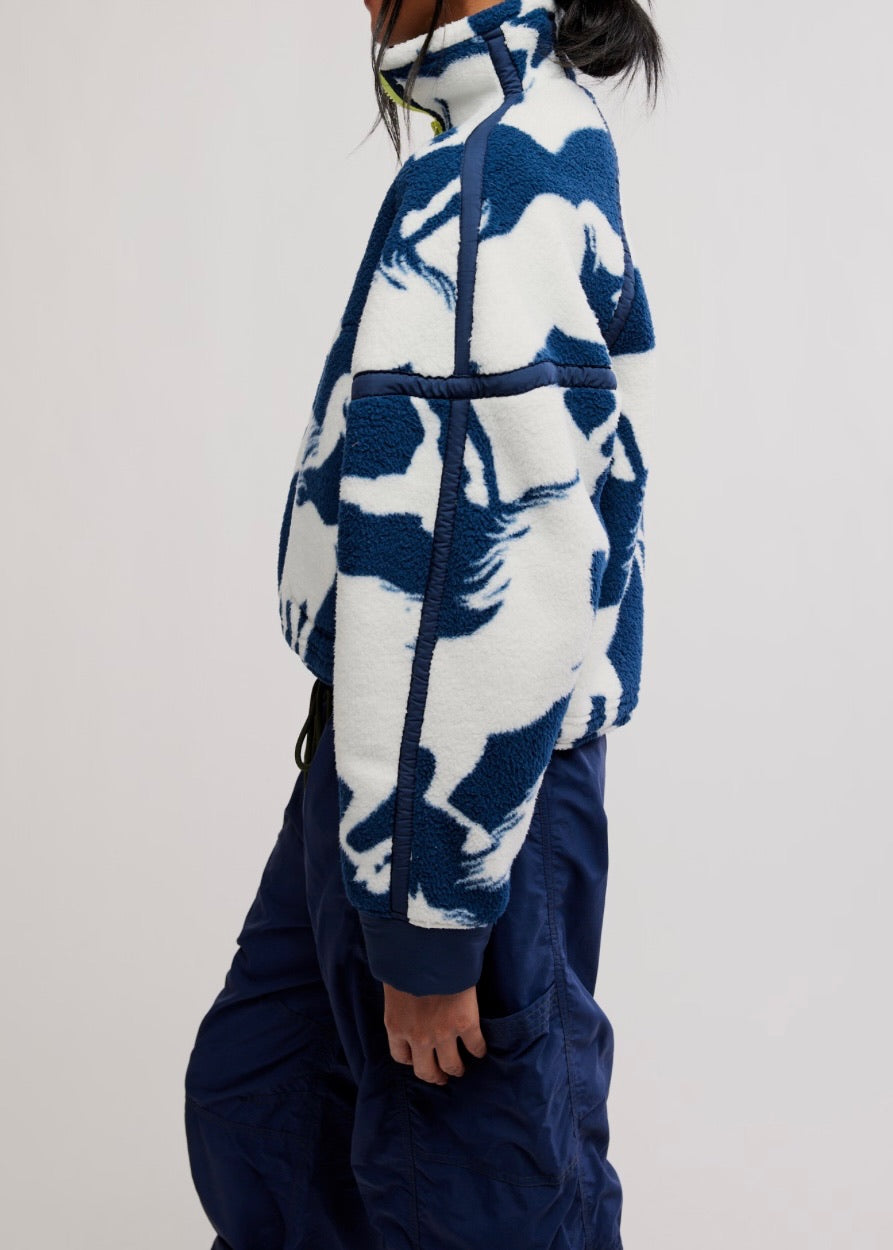 Printed Mountain High 1/2 Zip Jacket