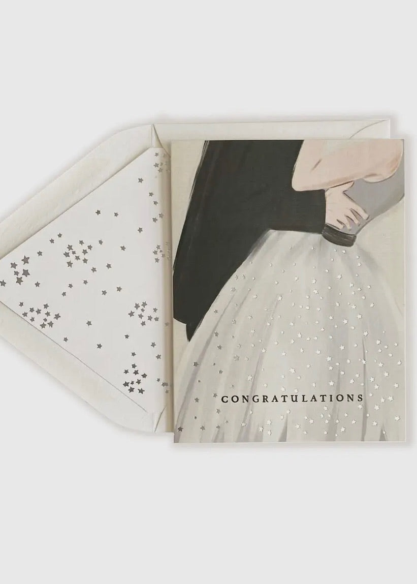 Congratulations Couple Dress and Tux Card