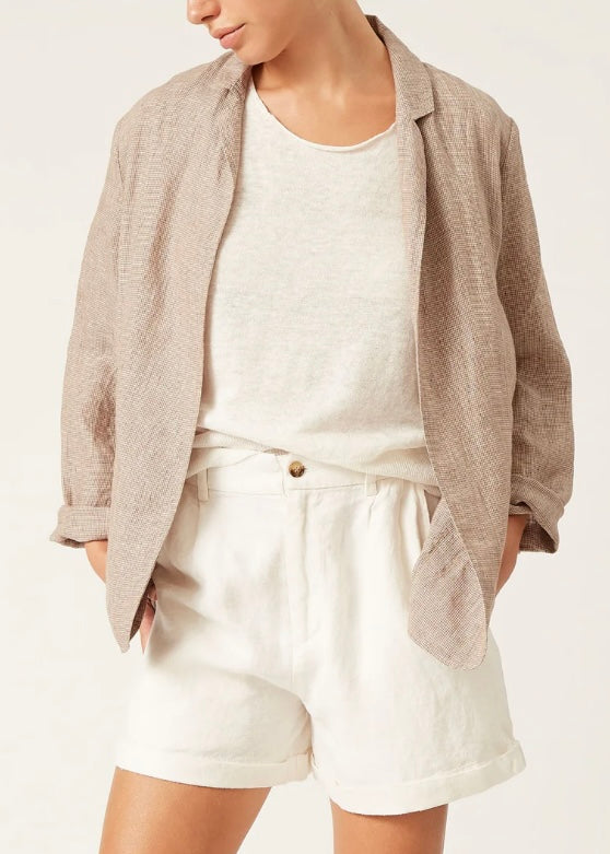 Jordan Shorts in Red Linen