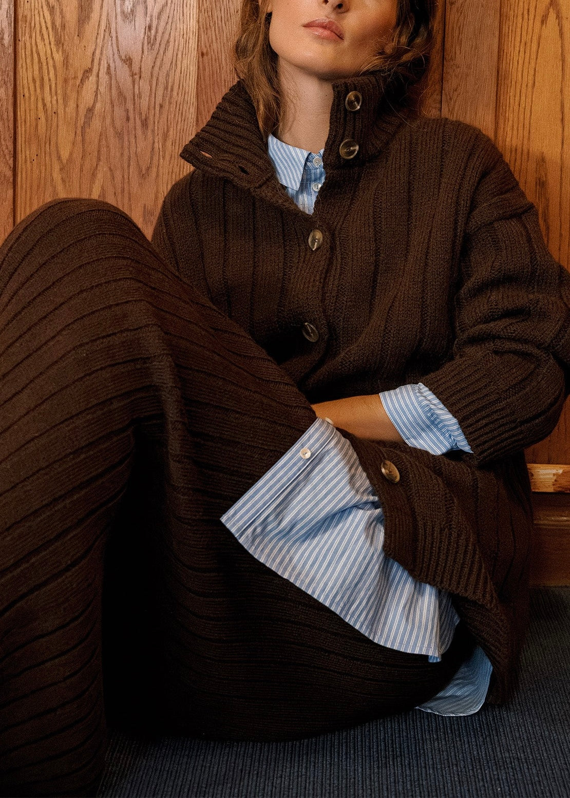 Ribbed Knit Cardigan