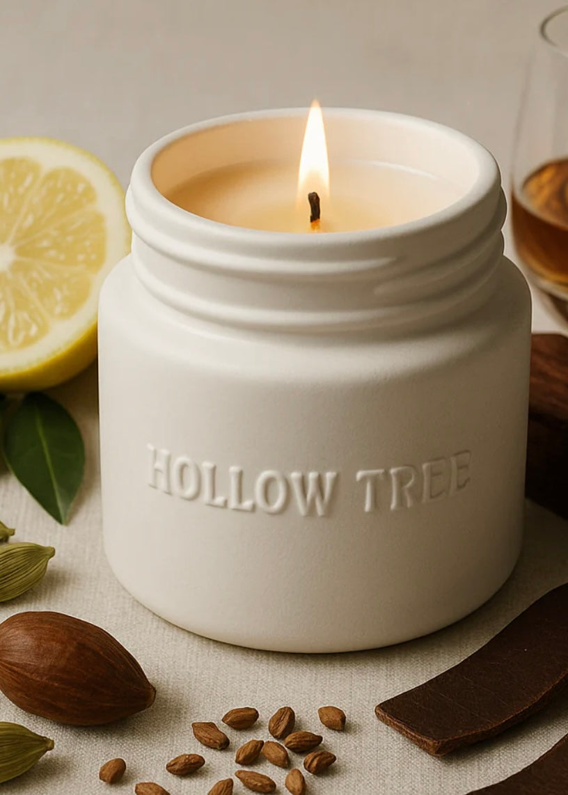 Railroad Ceramic Candle