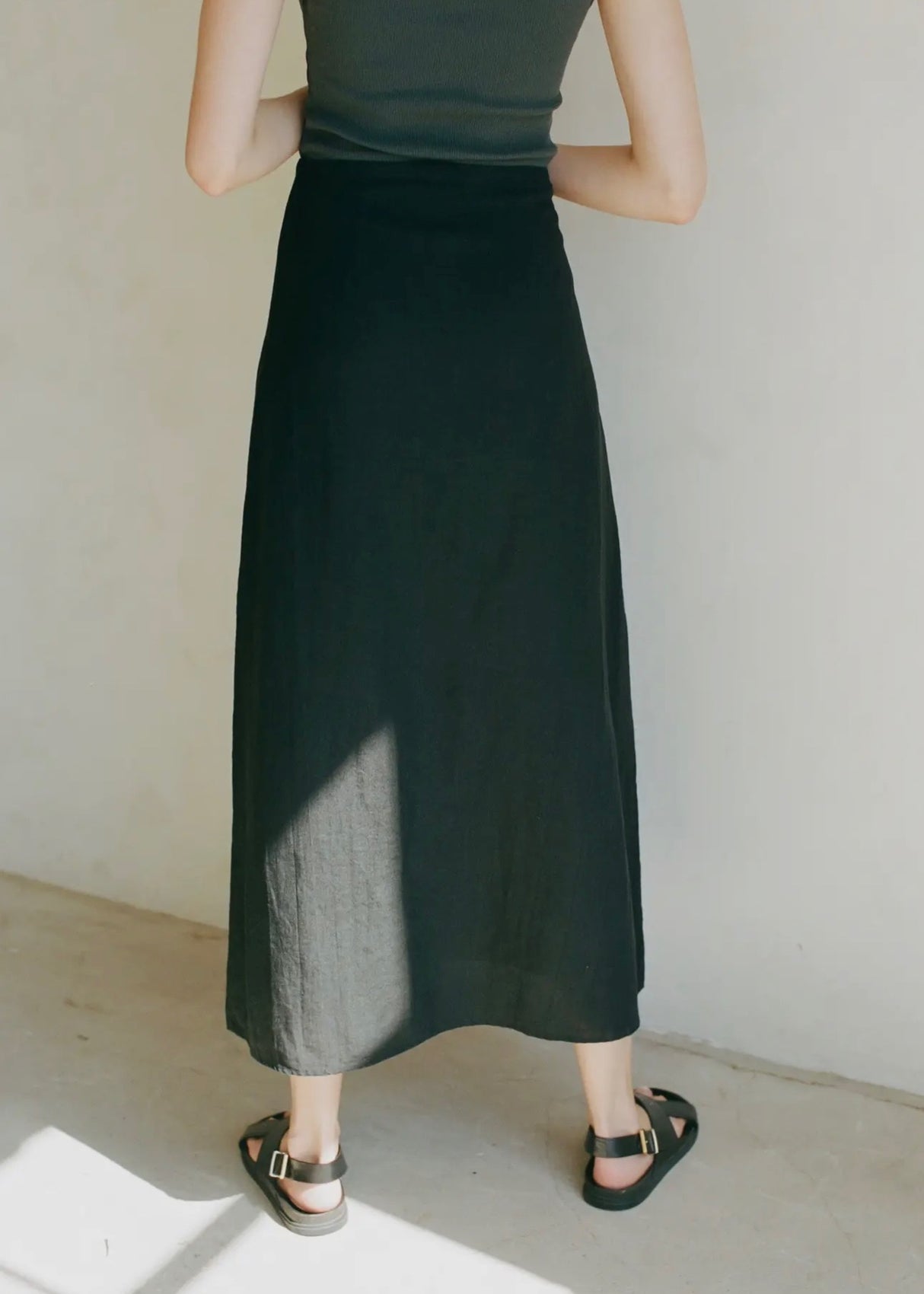 Adele Button Down Midi Skirt