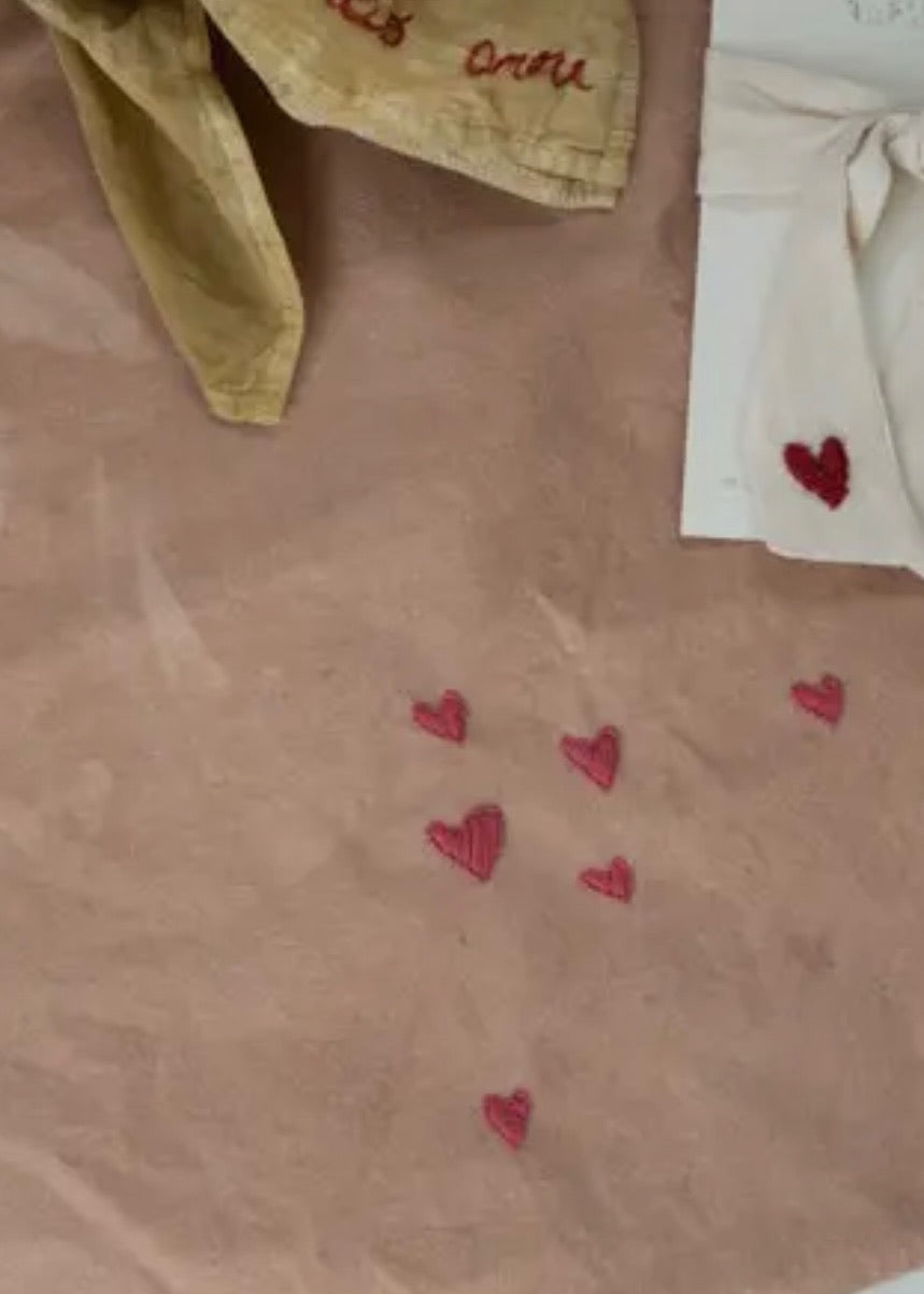 Hand Embroidered Plant-Dyed Cotton Tote