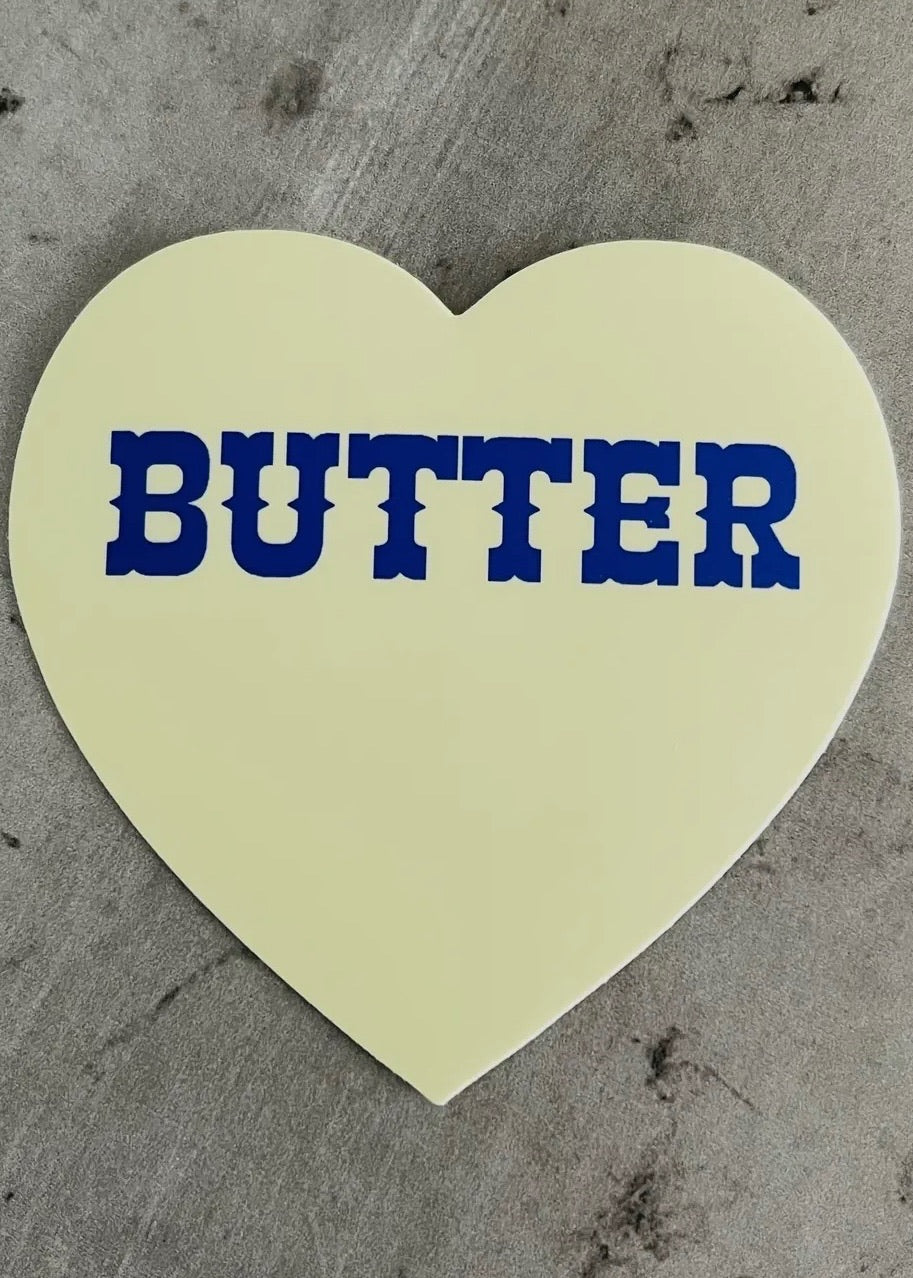 Butter Heart Sticker