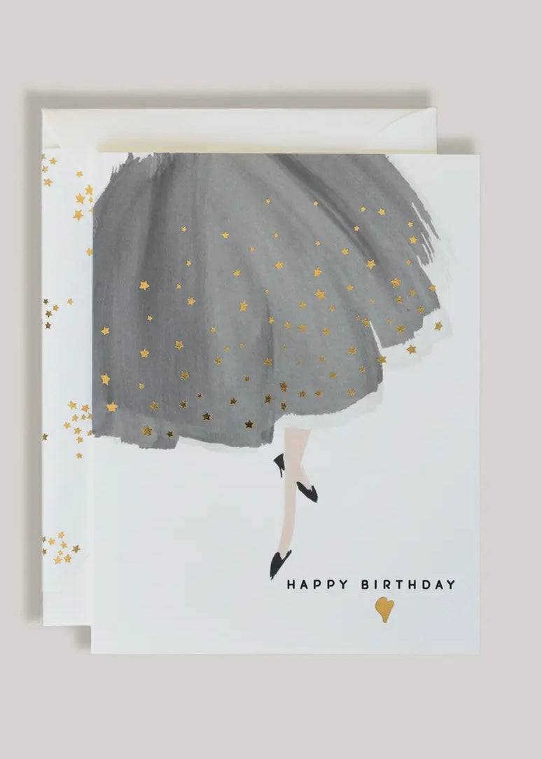 Happy Birthday Black Dress Card