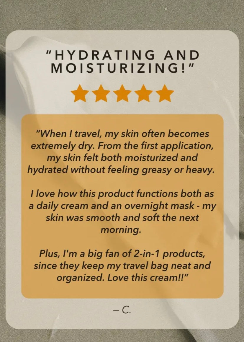 Vacation Skin Redness Recovery Overnight Mask and Moisturizer