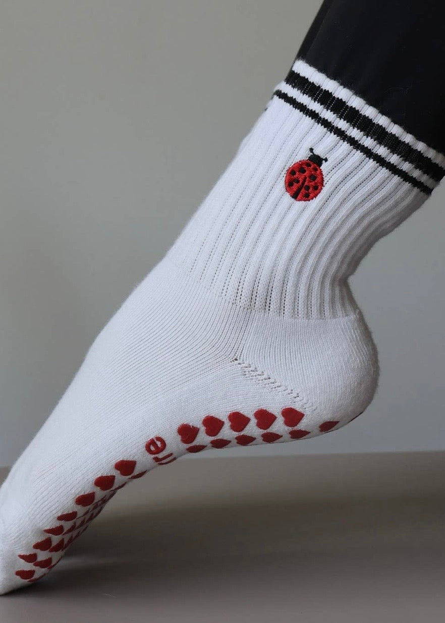 Ladybug Grip Socks