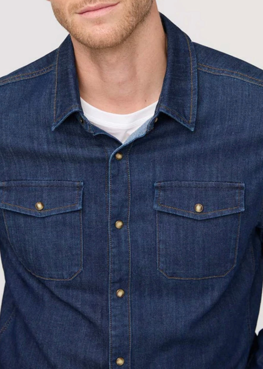 Performance Denim Lite Two-Pocket Shirt - Dark Stone