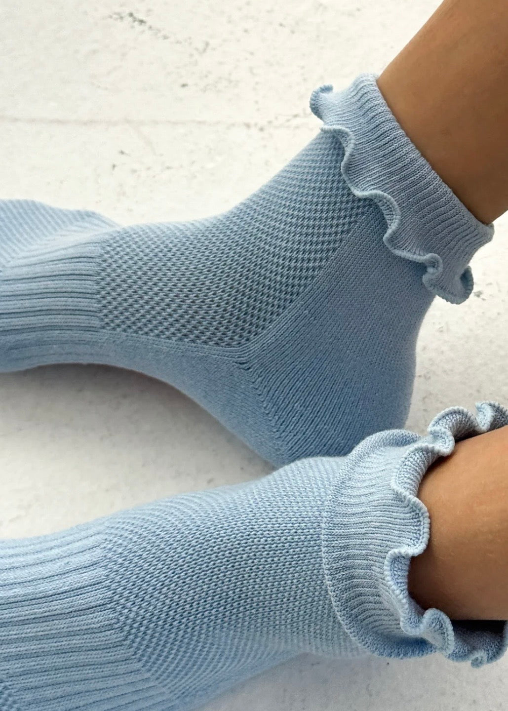 Ruffled Hugger Crew Socks