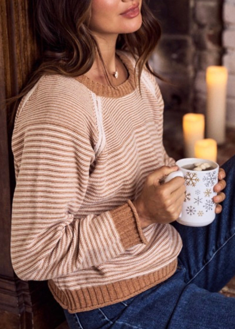 Chenille Stripe Sweater