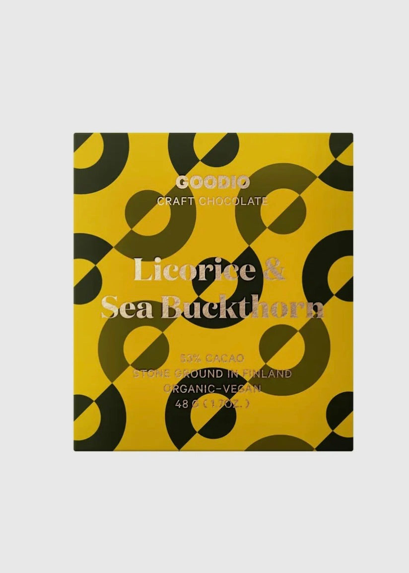 53% Licorice and Sea Buckthorn Chocolate