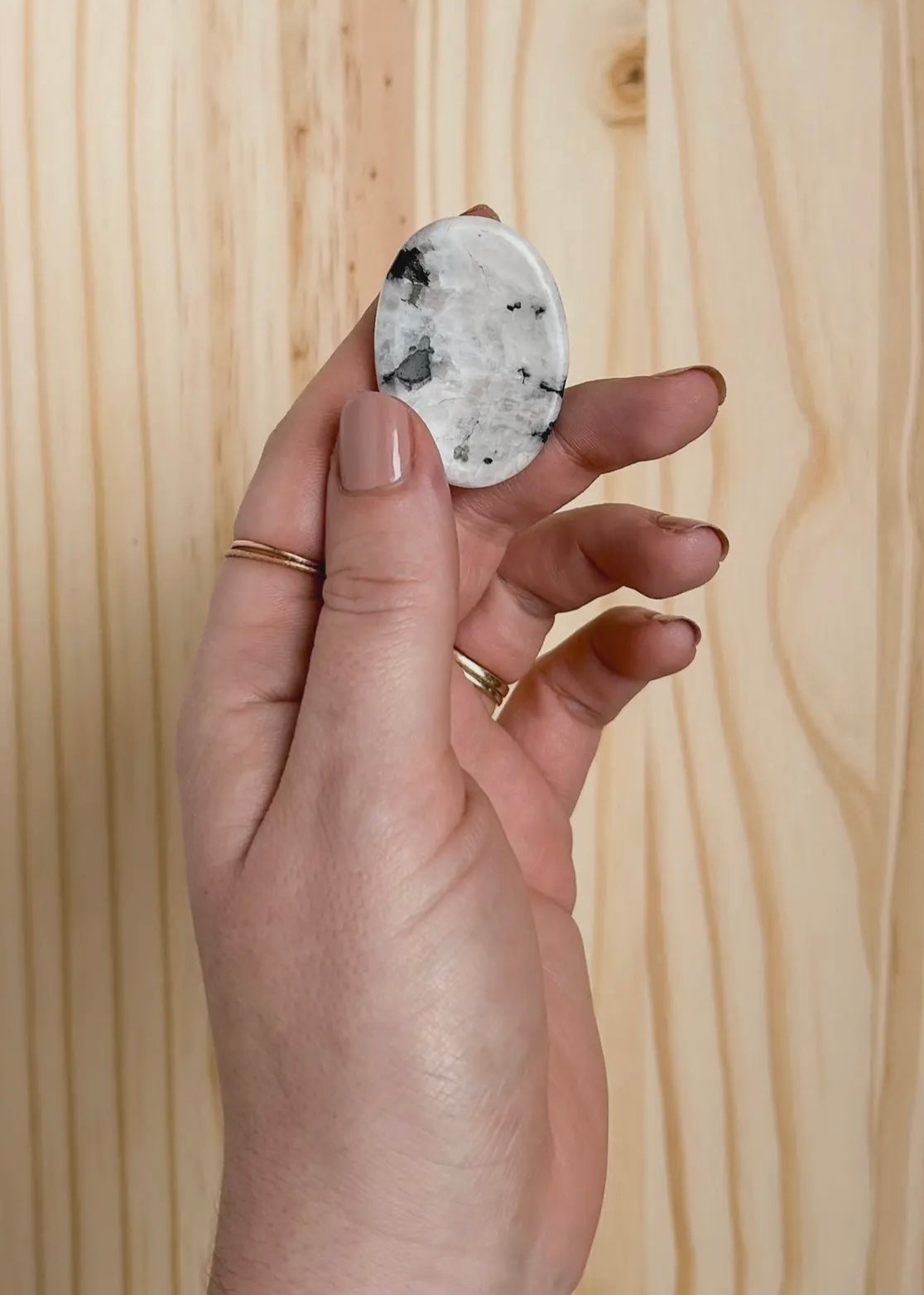 Palm Stone | Rainbow Moonstone