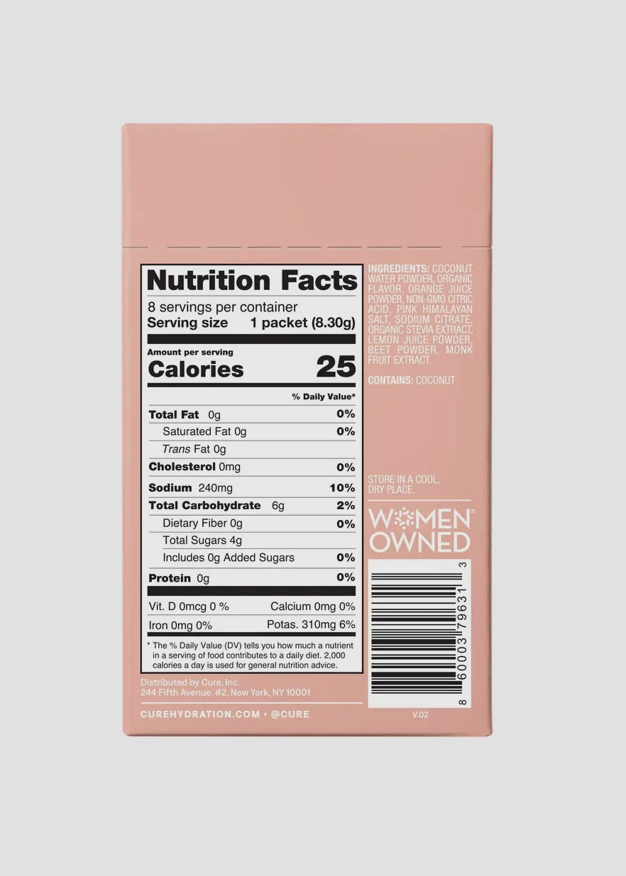 Hydrating Electrolyte Drink Mix - 8 Count