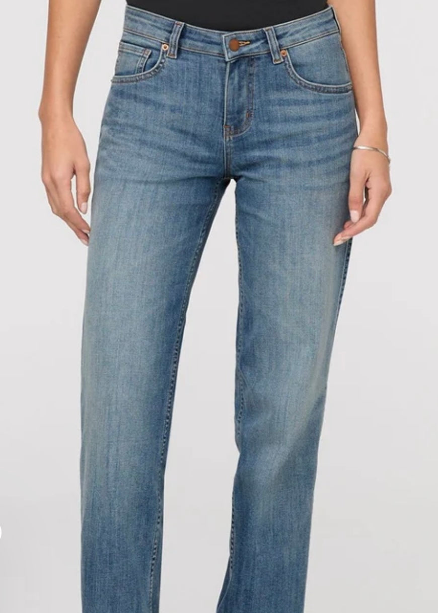 Performance Denim Mid Rise Straight - Blue Ash