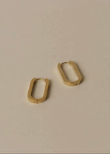 Oval Clasp Hoops
